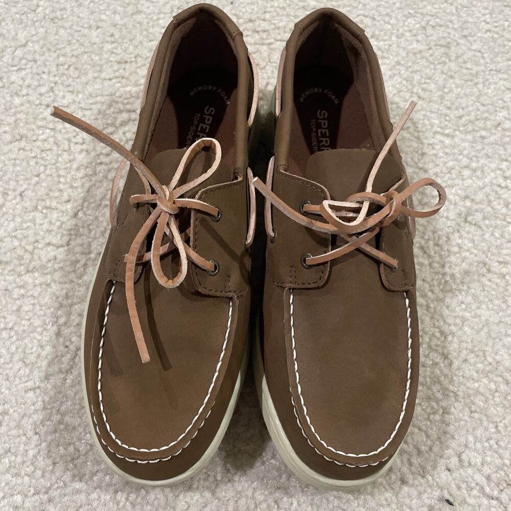 Sperry Topsider Brown Boat Shoes Womens Size 6w Preowned Excellent